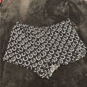 PINK Victoria's Secret Black and White Pajama Shorts